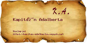 Kapitán Adalberta névjegykártya